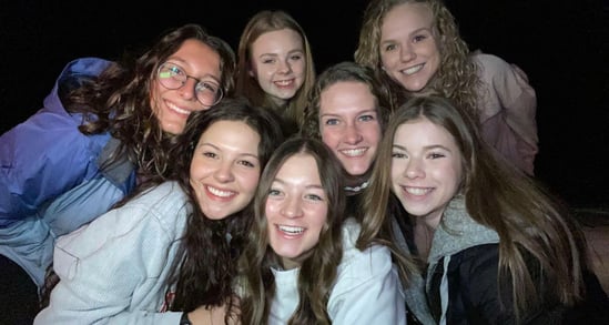 group of smiling teen girls