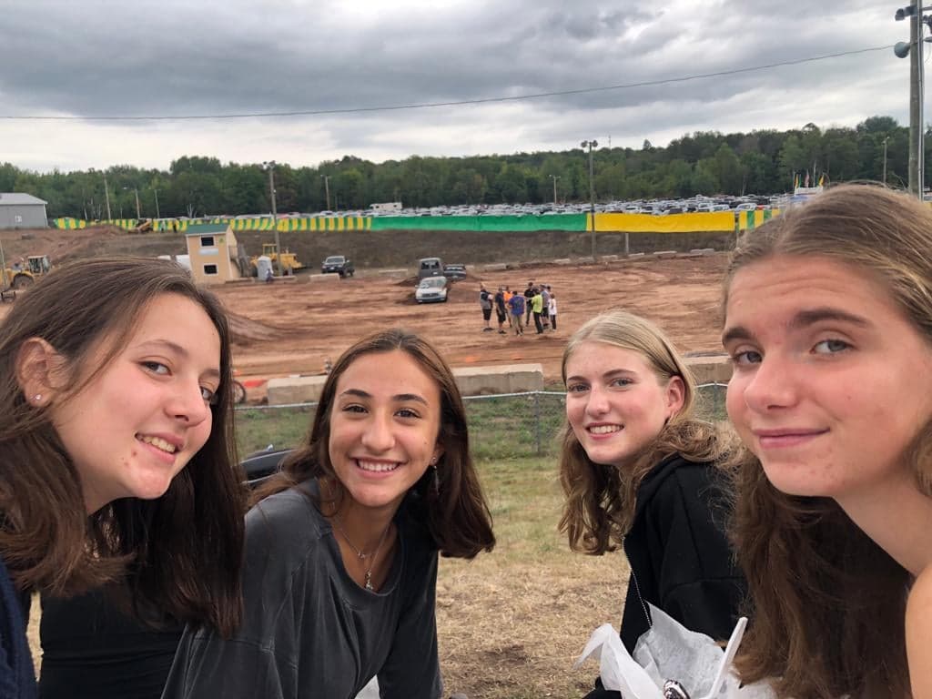 four teen girls at demolition durby