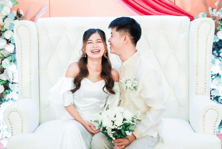 Filipino bride and groom