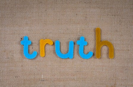 cloth with the word truth embroidered