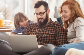 family at computer