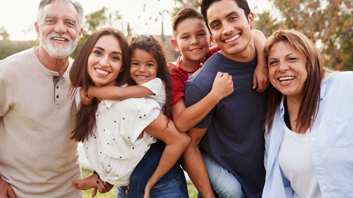 happy smiling family