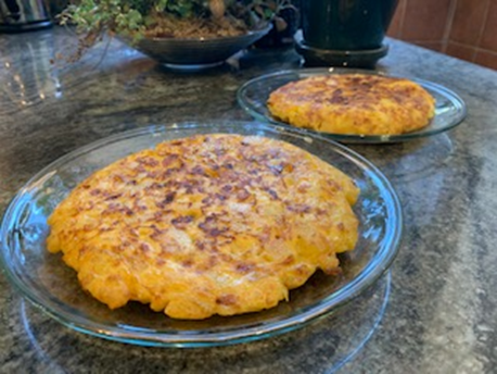 cooked Spanish omelette