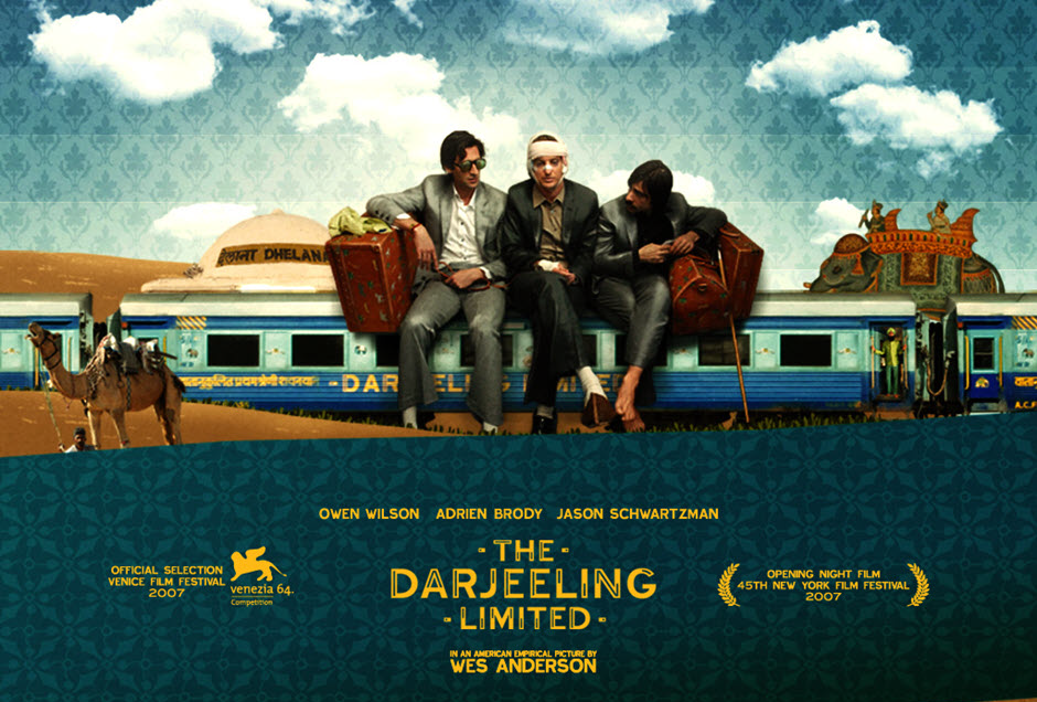 Movie poster for the movie, The Darjeeling Limited.