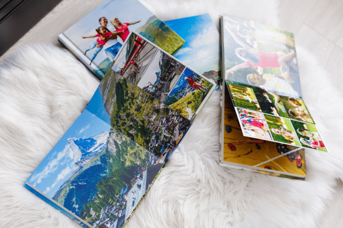 three personalized photo books