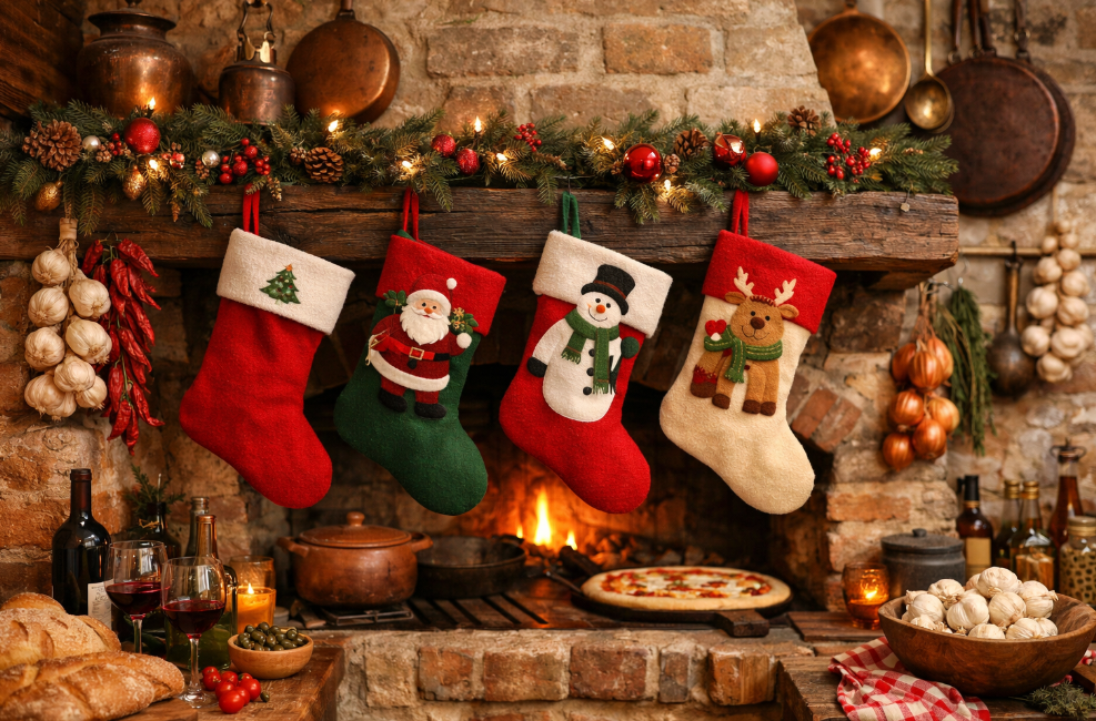 stockings on an Italian mantle