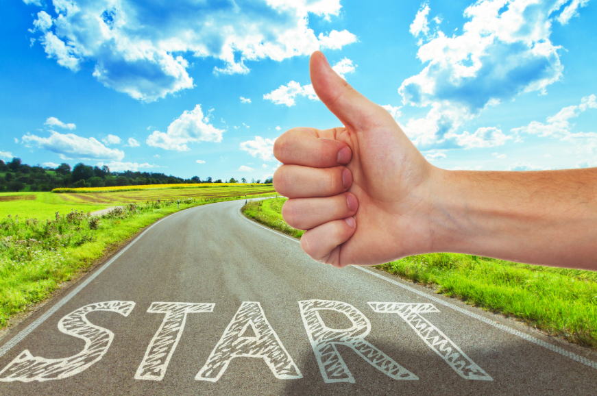 road with "Start"