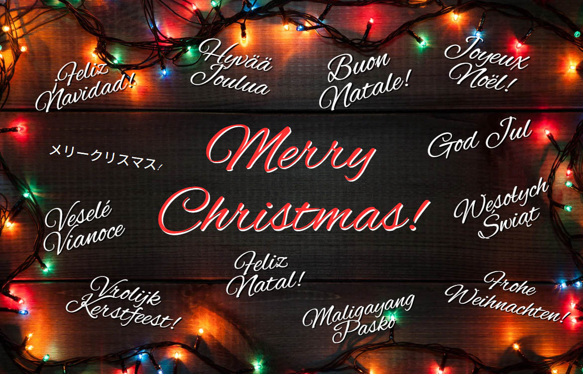 Merry Christmas in many languages