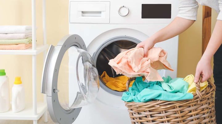 loading a washing machine