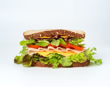 ham and cheese sandwich with lettuce