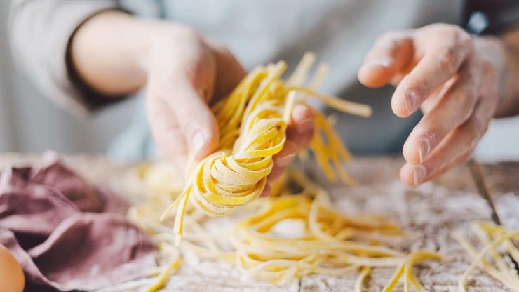 making pasta