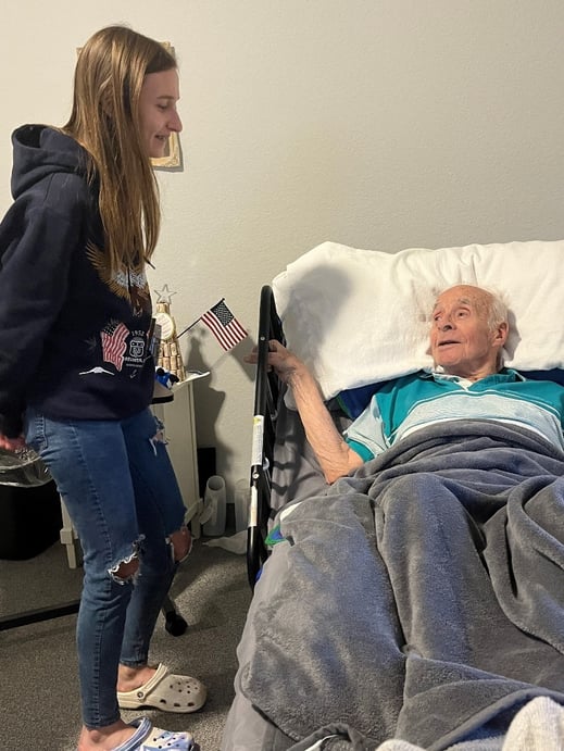 patient talking with teen girl