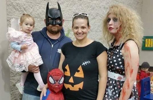 family dressed up for halloween