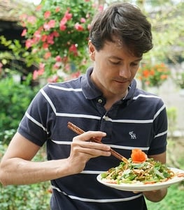 salad and chop sticks