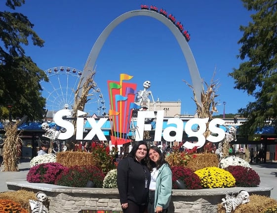 two girls at Six Flags