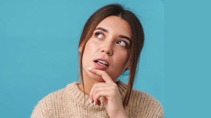 woman wondering or thinking